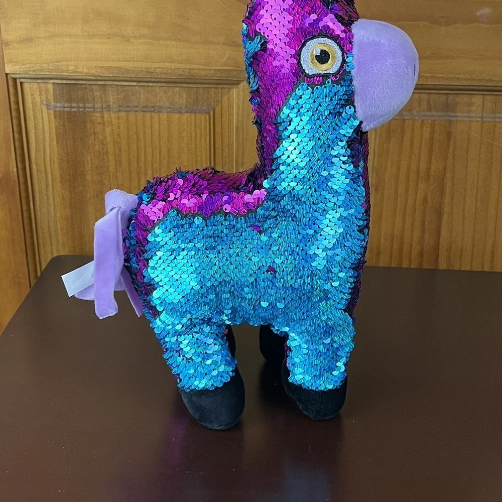 Llama Donkey Alpaca Plush Flip Reversible Sequins Stuffed Animal 2019 Redemption